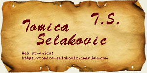 Tomica Selaković vizit kartica